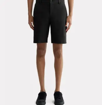 Men black regular shorts